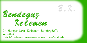 bendeguz kelemen business card